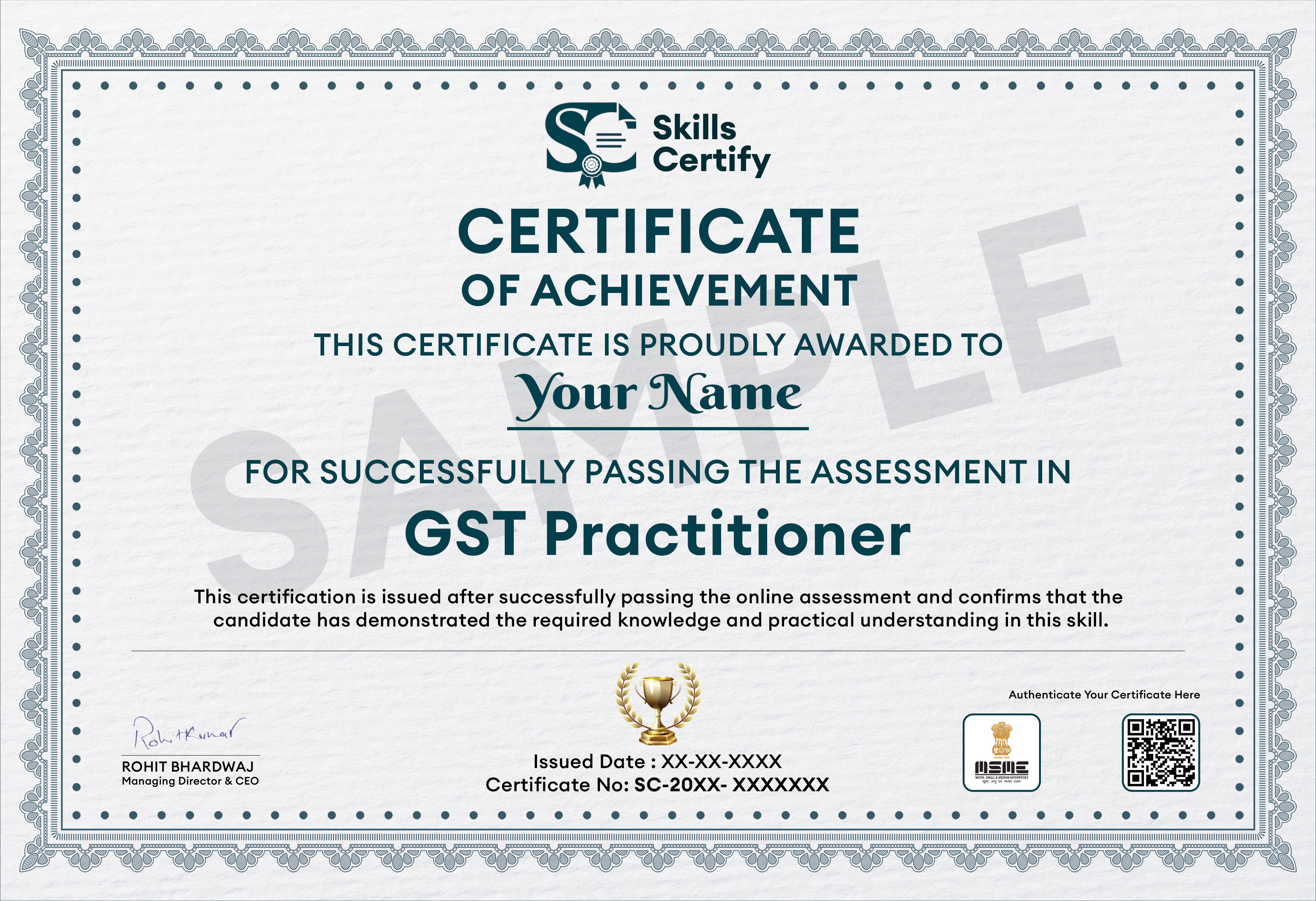 Certificate Sample
